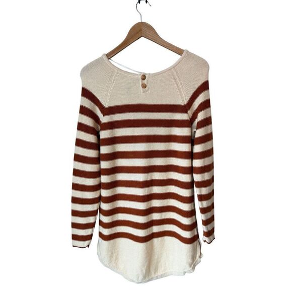 Free People Beach 100% Cotton Striped Renegade Tunic Sweater - Picture 4 of 13